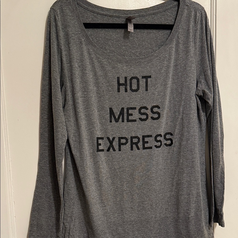 Next Level Apparel Charcoal Long Sleeve Tee